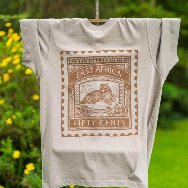 Leopard Brown print on clay t-shirt